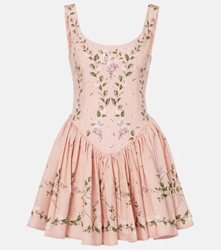 Agua by Agua Bendita Pluma Wisteria floral corset cotton dress 1
