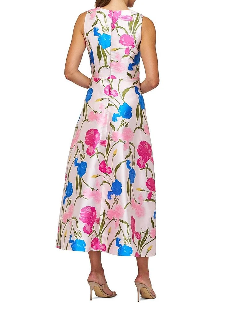 Kay Unger Payton Jacquard Tea-Length Dress 5
