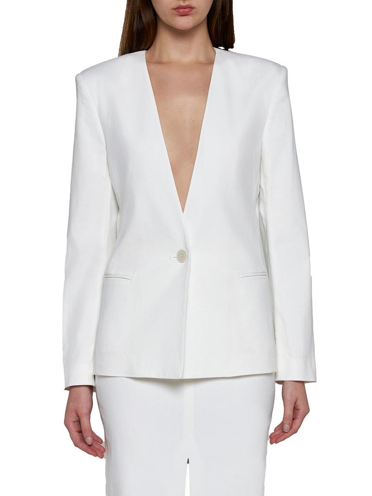 Shop Isabel Marant Single Breasted Collarless Blazer on Sale