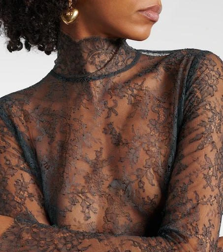 Dolce 
Gabbana High-neck floral lace top 4