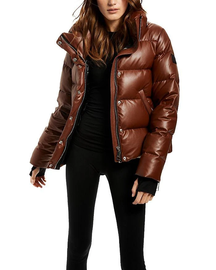 SAM. Isabel Faux Leather Puffer Coat 4