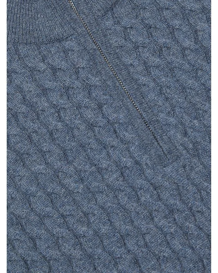 REISS Atelier Richmond Long Sleeve Half Zip Funnel Cable Cashmere Jumper 5