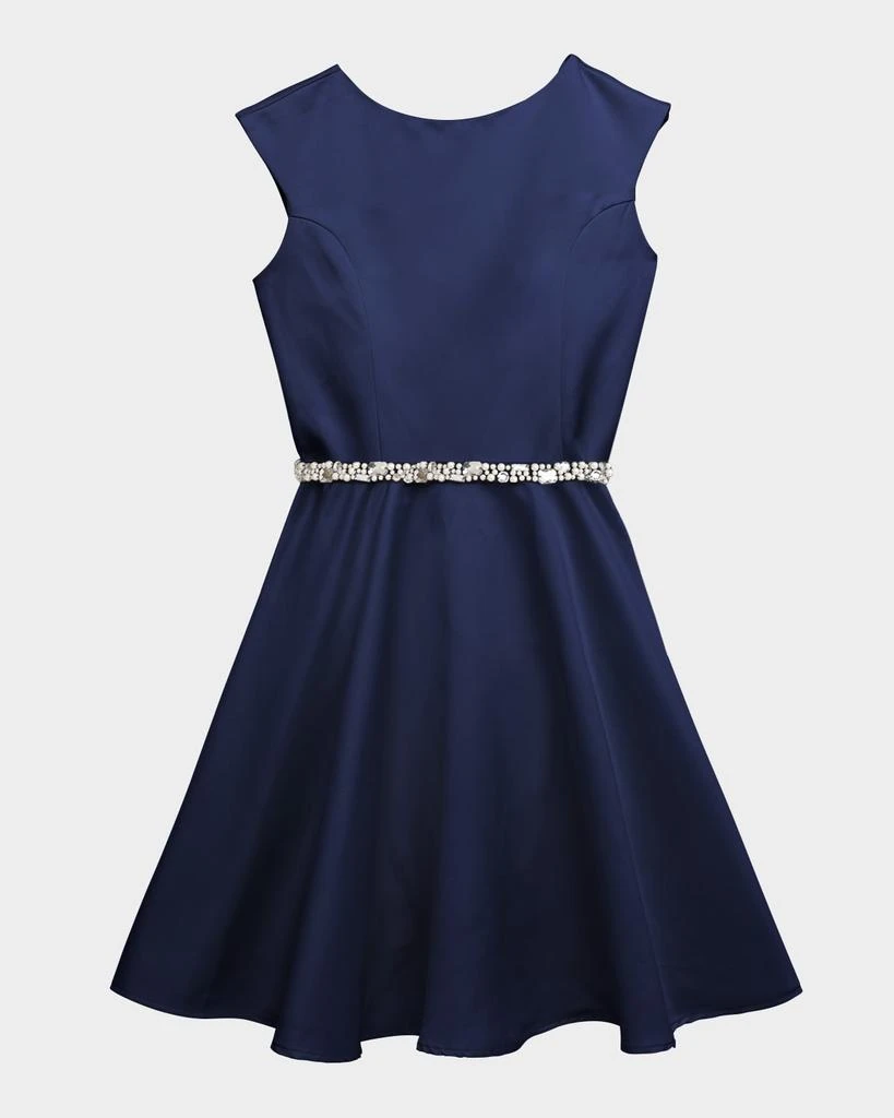 Un Deux Trois Girl
s Fit-and-Flare Belted Dress, Size 7-20