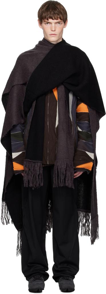 Kiko Kostadinov Black Tarr Scarf - Scarves - BeyondStyle