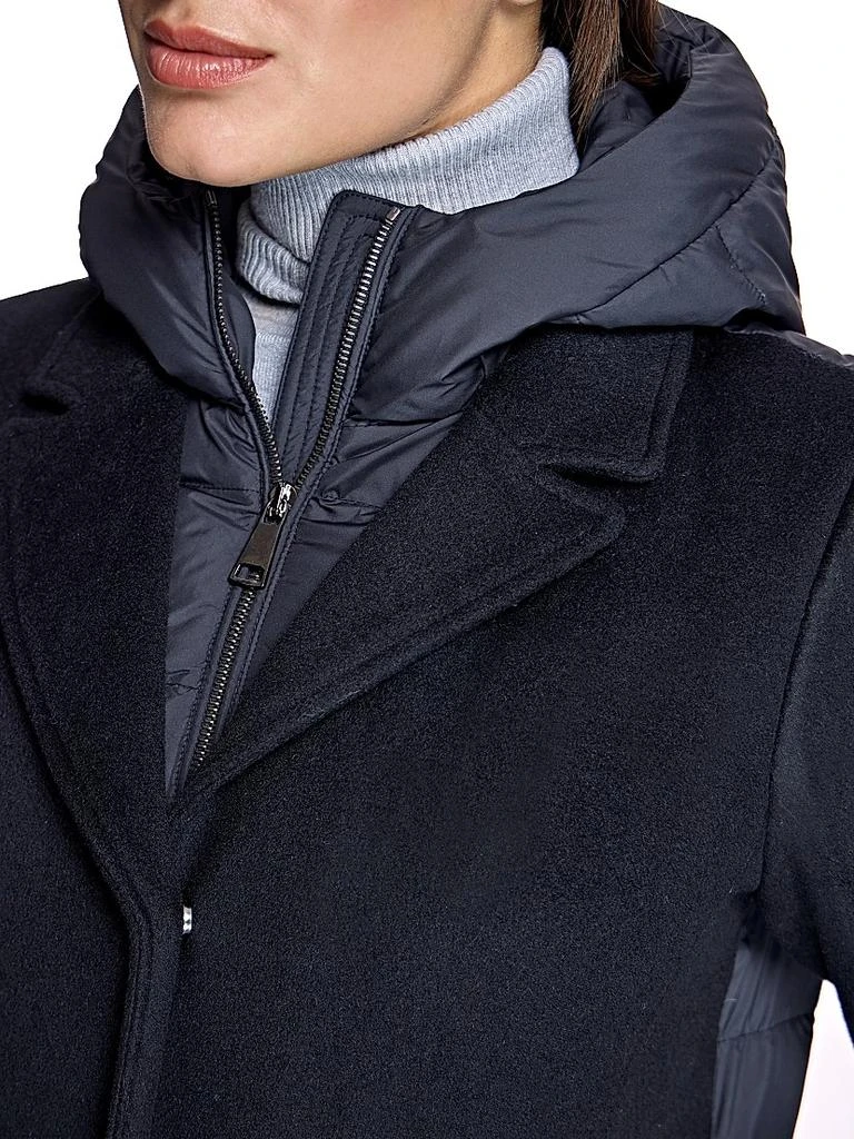 Maximilian Long Wool Blend Hooded Puffer 6