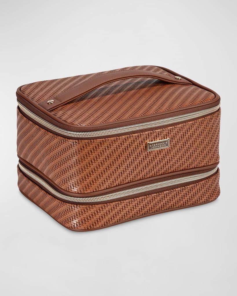 Stephanie Johnson Rosewood Cognac Jenny Train Case