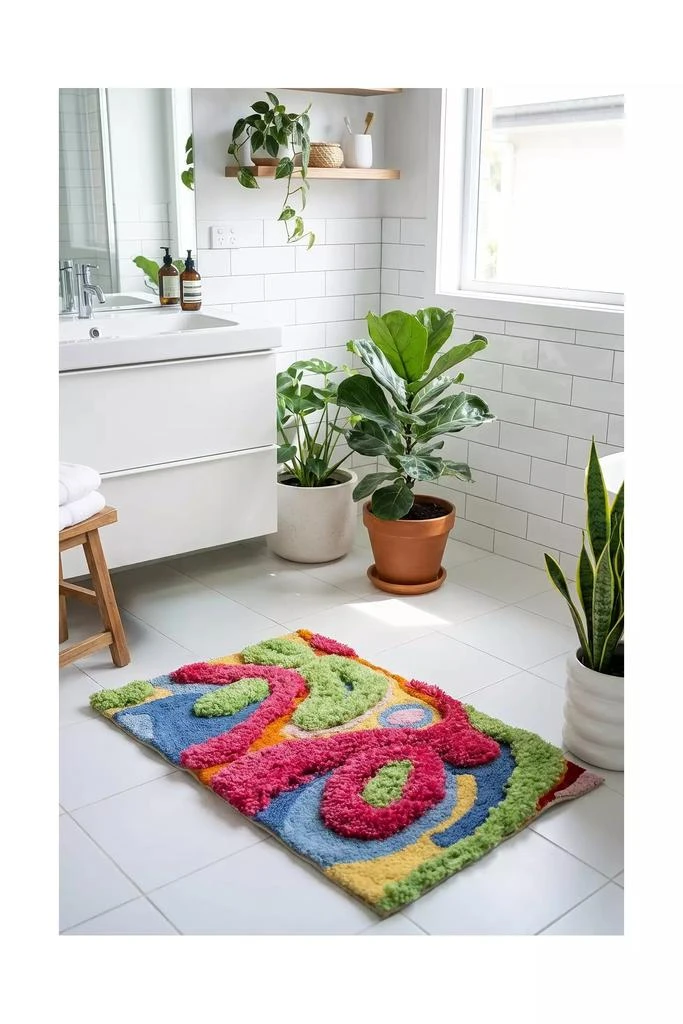 YAYA AND CO YaYa 
Co. Bellows Organic Cotton Abstract Bathmat