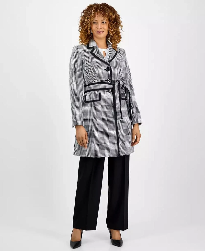 Le Suit Women
s Framed Plaid Belted Wide-Leg Pantsuit Set, Regular
Petite