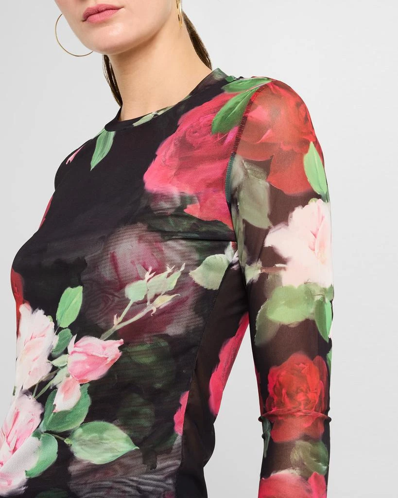 Johnny Was Natalie Floral-Print Mesh Tee 5
