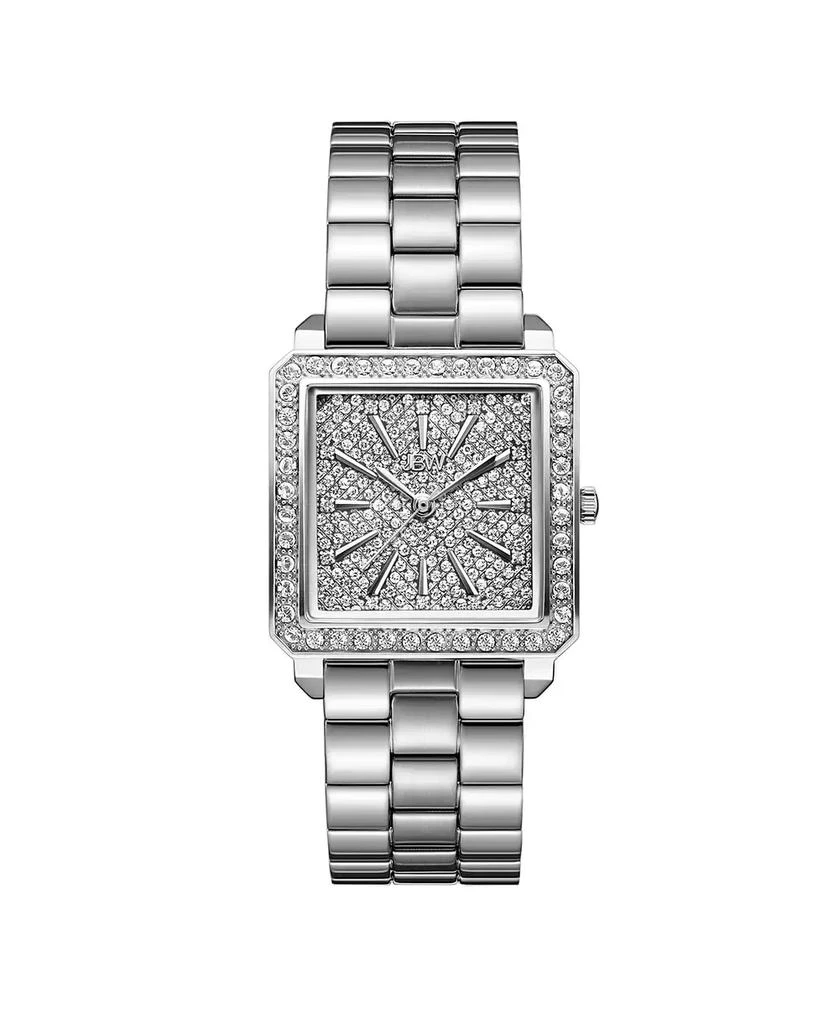 Jbw Women's Cristal Quartz Silver Stainless Steel Watch Set 4