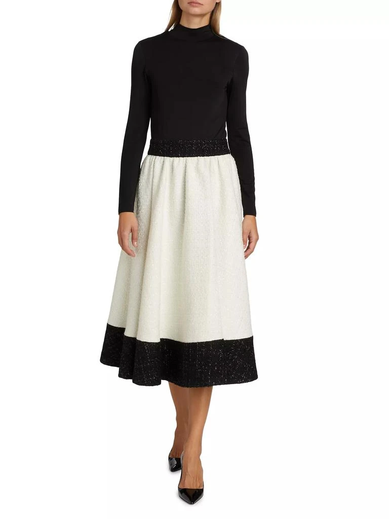 Alice + Olivia Chara Two-Tone Tweed Midi-Dress 2