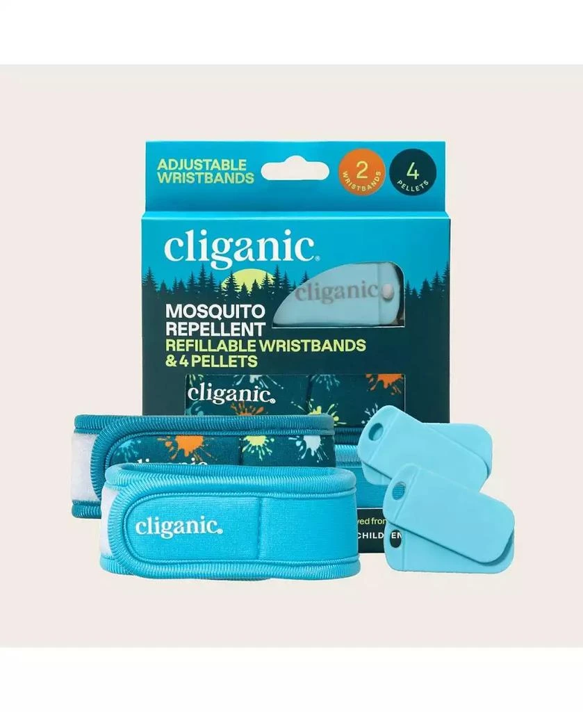 Cliganic Mosquito Repellent Refillable Wristbands - 4PK 
8 Refills 10