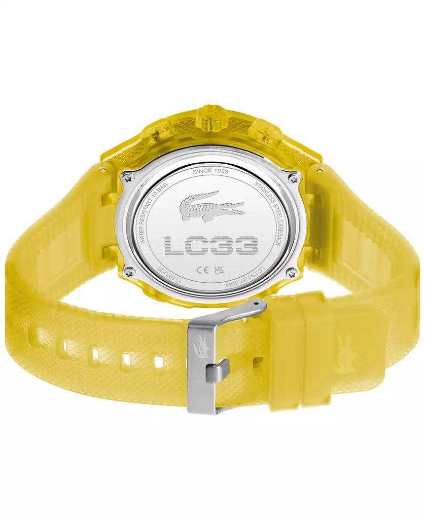 Lacoste Men's LC33 Yellow Silicone Strap Watch