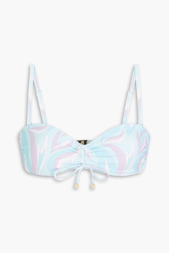 Heidi Klein Florence printed stretch-piqué underwired bikini top