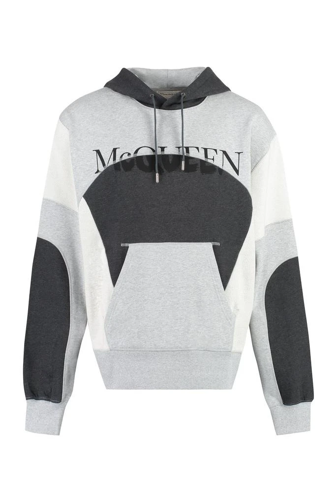 Alexander McQueen Alexander McQueen Panelled Drawstring Hoodie 1