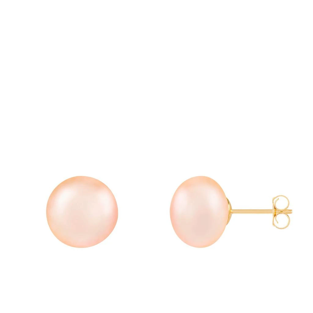 Splendid Pearls 14k Yellow Gold 10-11mm Freshwater Pearl Stud Earrings. 3