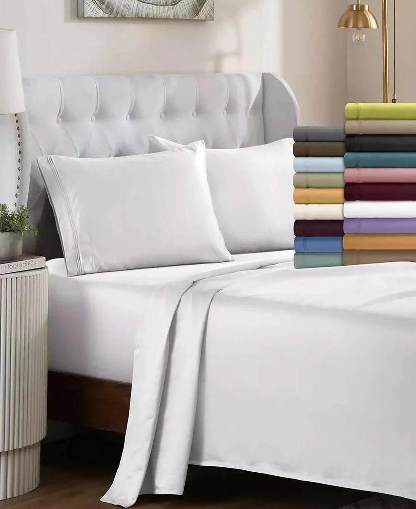 Superior Egyptian Cotton 650 Thread Count Solid Deep Pocket Sheet Set, California King 7