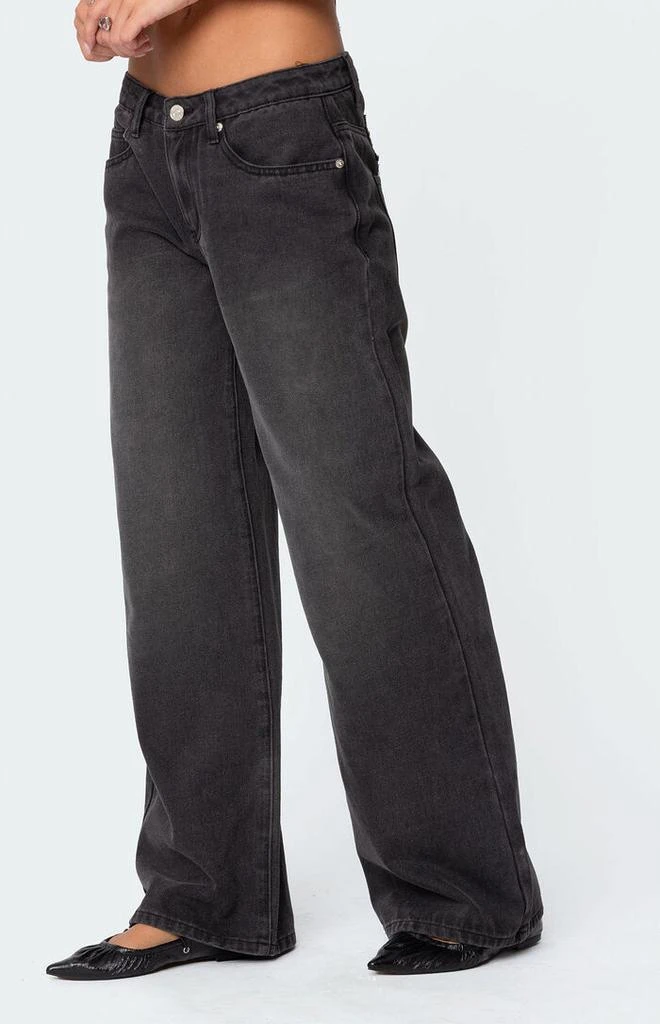 Edikted 1980 Leopard Patch Low Rise Jeans 3