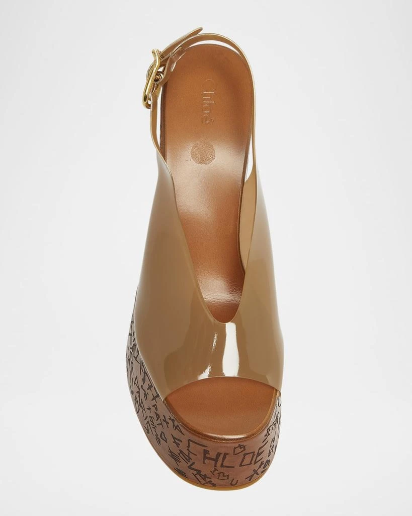 Chloé Maxime Jelly Slingback Platform Sandals 6