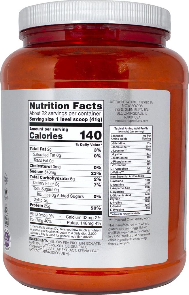 Now Foods Pea Protein Vanilla Toffee 2 lbs Powder