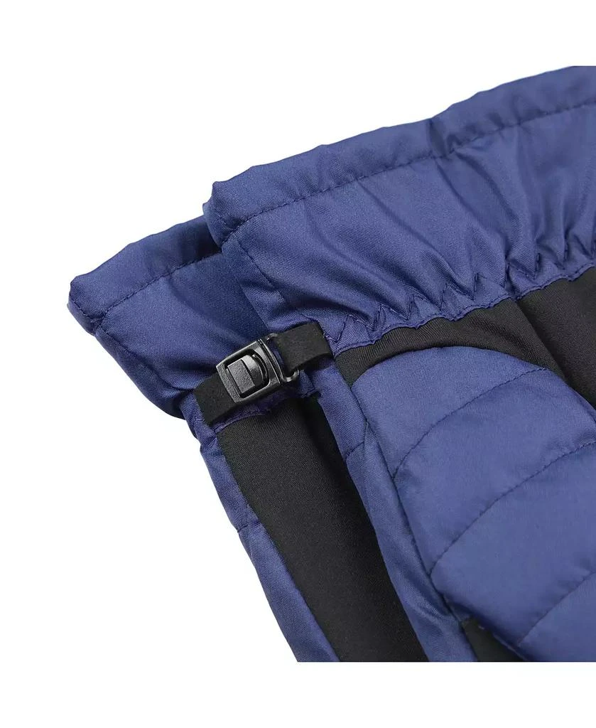 Isotoner Signature Men's Quilted Pongee Gathered Wrist Water Repellent and Touchscreen Gloves 3