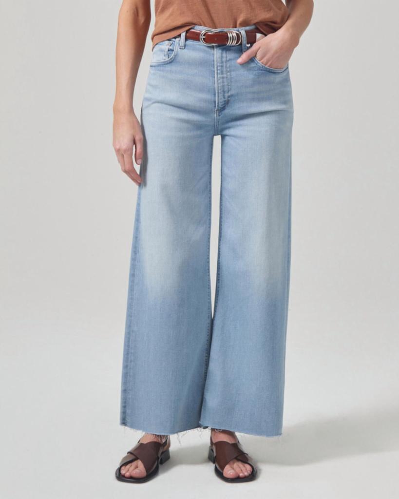 Citizens Of Humanity Lyra Cropped Wide Leg Jeans In Marquee