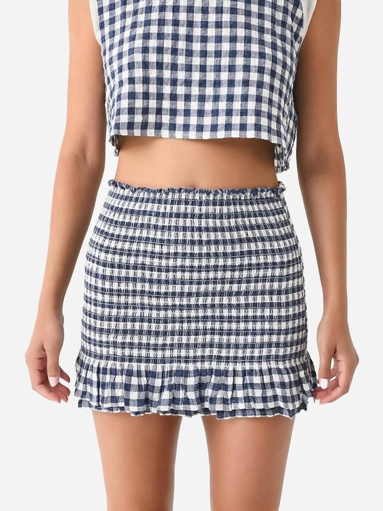 KOCH Nicole Skirt In Washed Marine Check 1