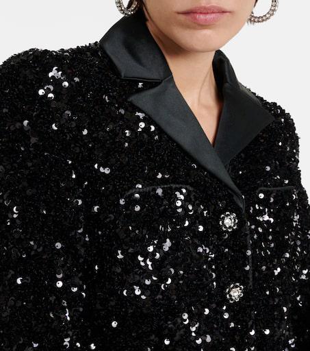 【送料&関税込】self-portrait 3d Sequin Cropped Jacket Pink Sequin Textured Knit Jacket – self-portrait-US