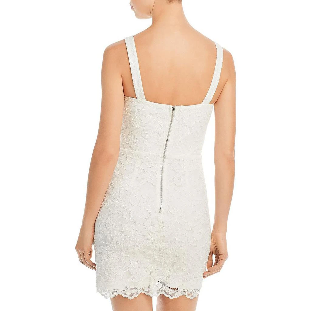 AQUA Womens Lace Short Mini Dress 2