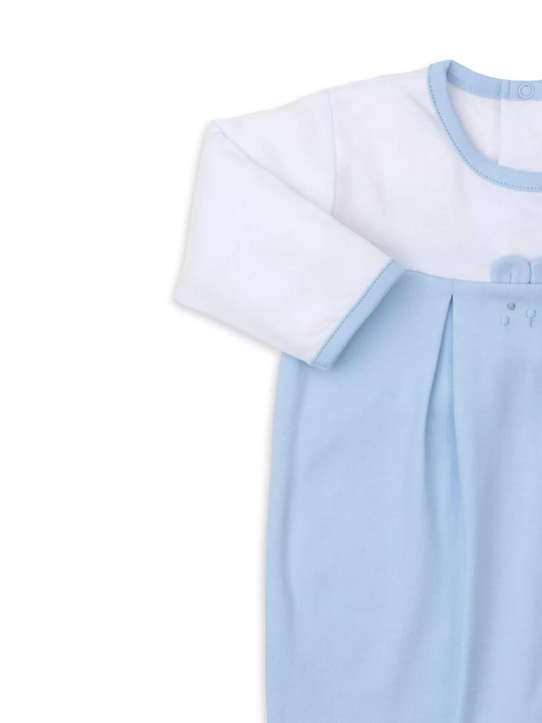 Kissy Kissy Baby's Two-Tone Pleated Footie