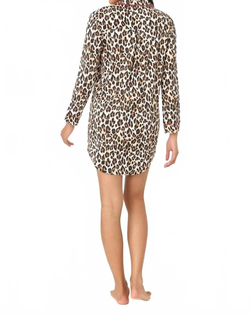 PJ Salvage Leopard Print Night Shirt In Natural 2