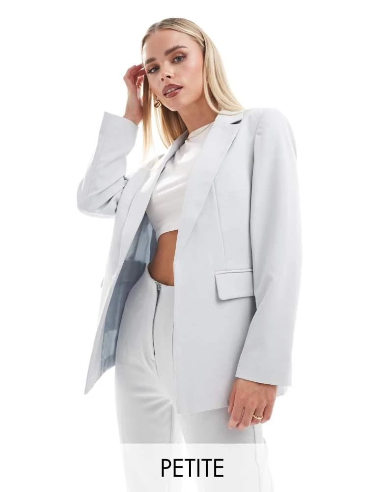 Miss Selfridge Miss Selfridge Petite blazer in grey blue Suits