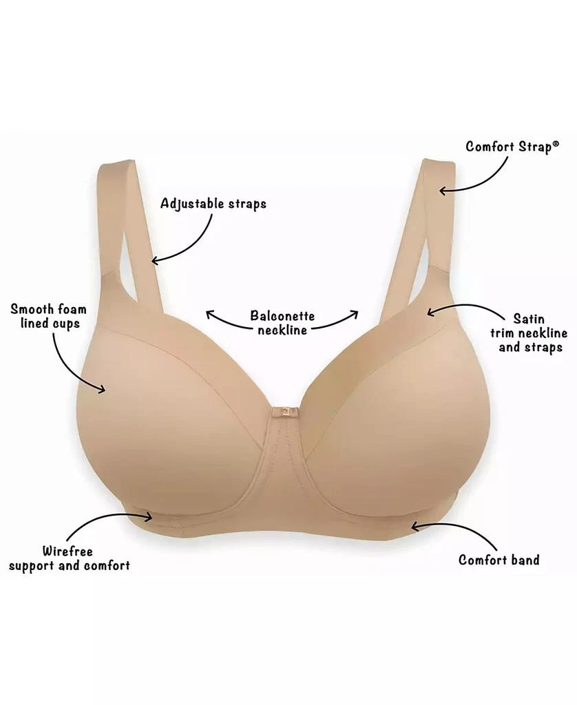 Playtex Women's Secrets Shapes & Supports Balconette Full Figure Wirefree Bra US4824 10