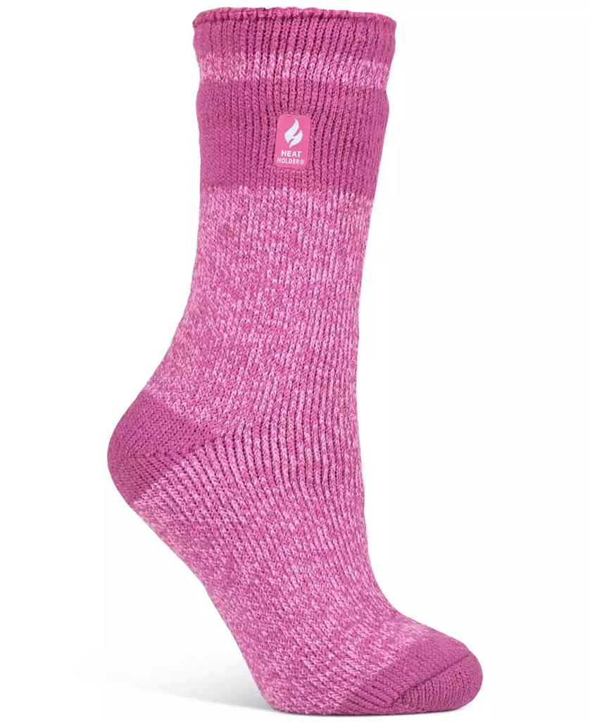 Heat Holders Women
s Snowdrop Block Twist Crew Socks 1