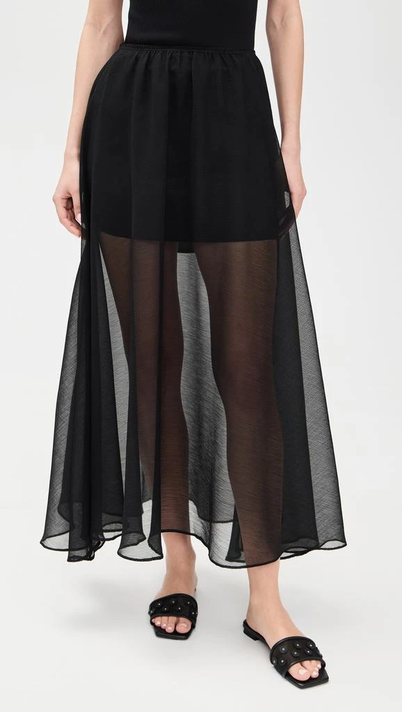 Enza Costa Japanese Yoryu Chiffon Skirt 6