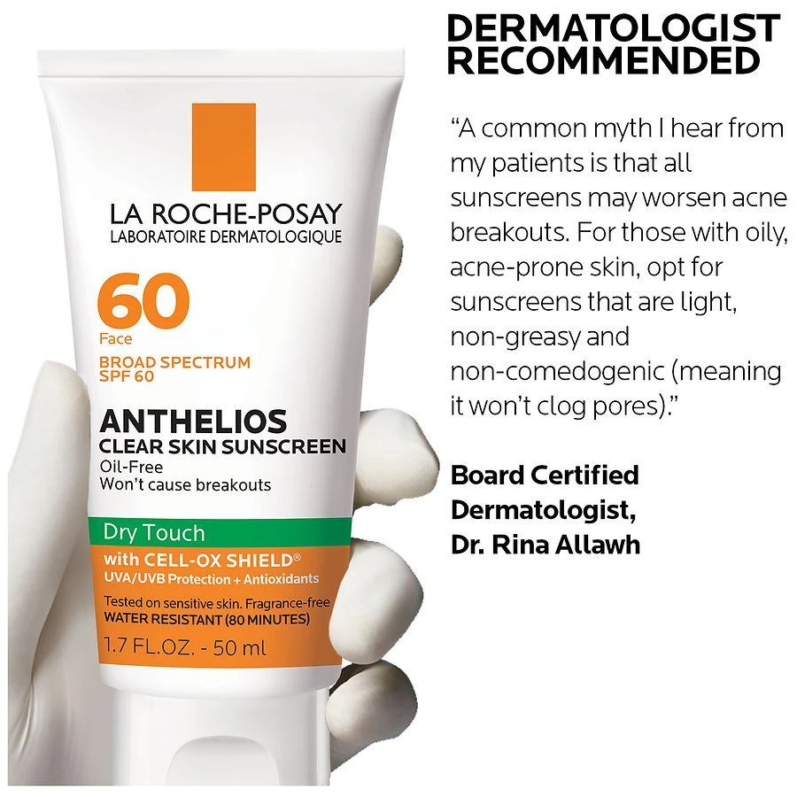 La Roche Posay Clear Skin Sunscreen for Face, Oil-Free, SPF 60 9