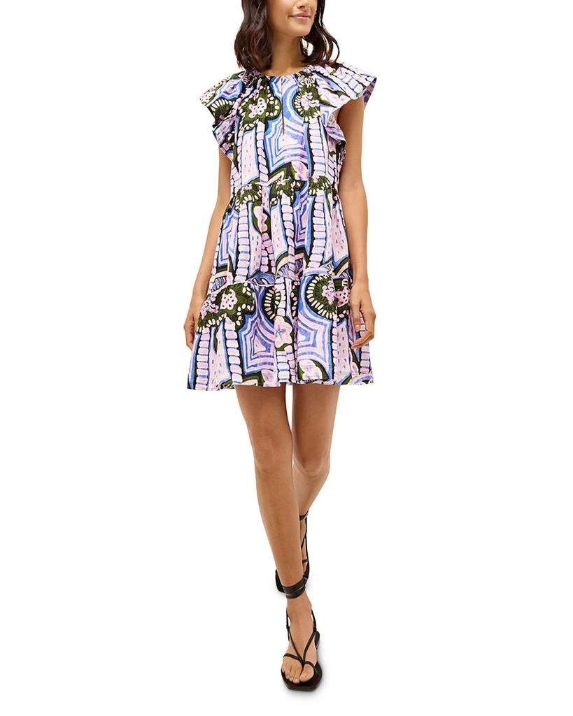 Marie Oliver Kara Mixed Print Mini Dress 5