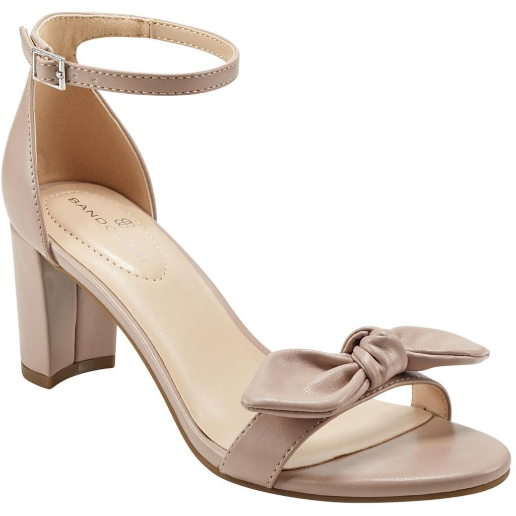 Bandolino Pauli Womens Faux Leather Strappy Block Heels