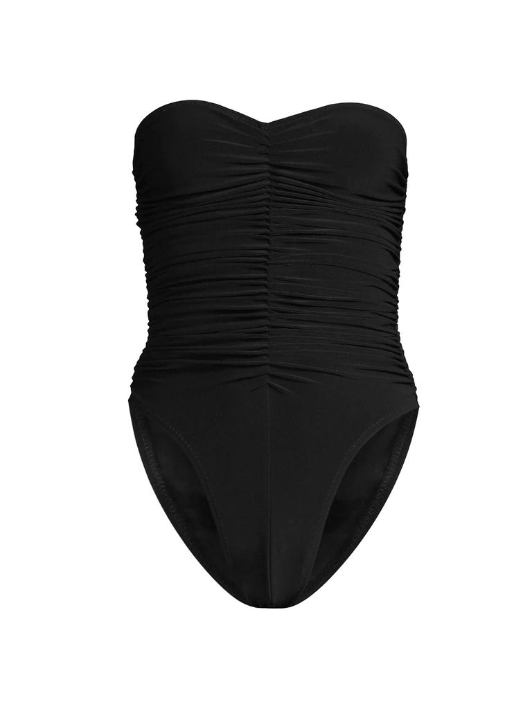 Norma Kamali Marissa Slinky Strapless One-Piece Swimsuit