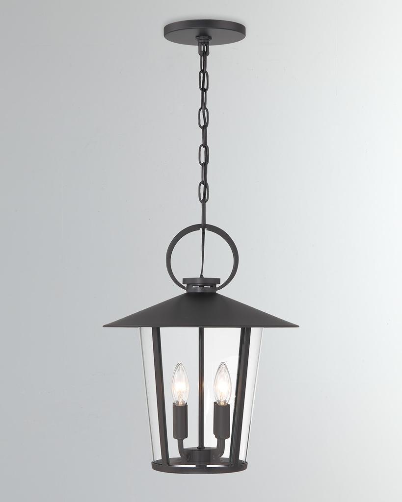 Crystorama Andover 4-Light Matte Black Outdoor Chandelier