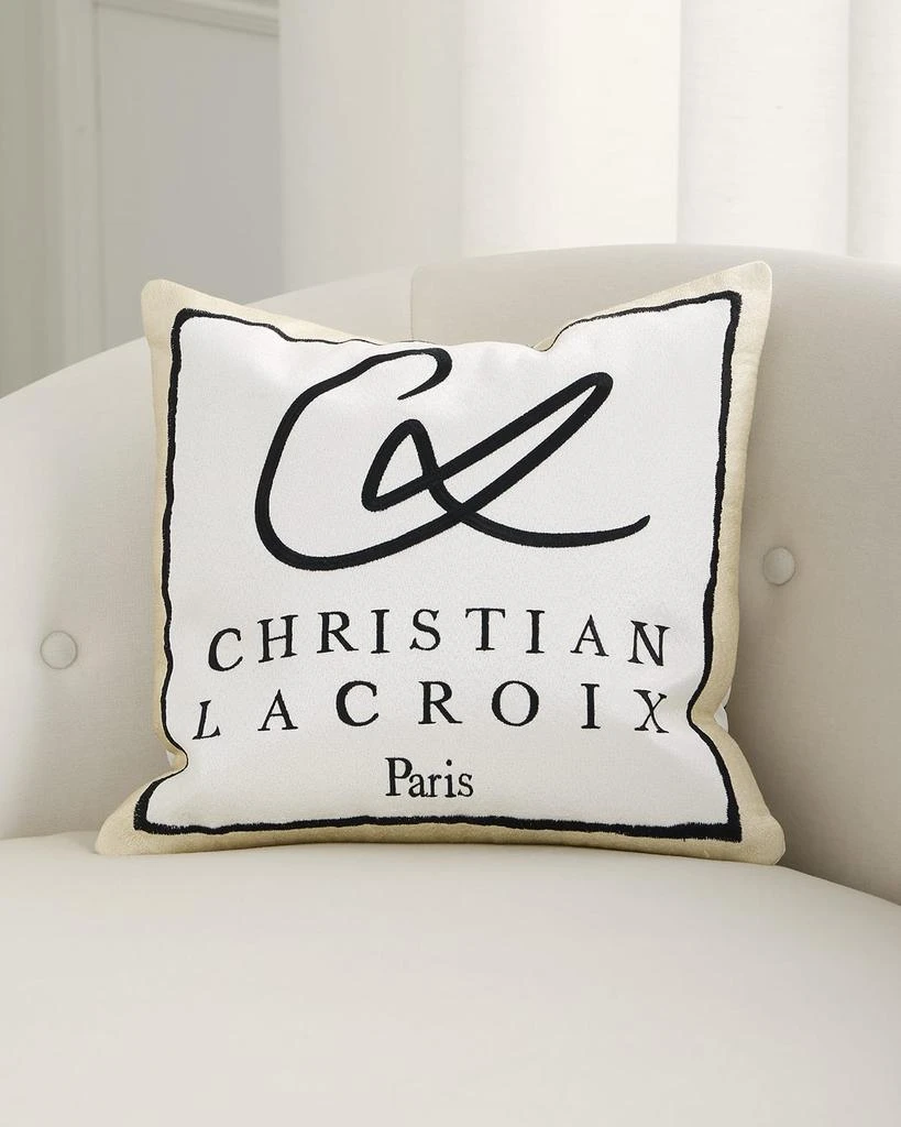 Christian Lacroix Guapa Embroidered Pillow, 16" Square 1