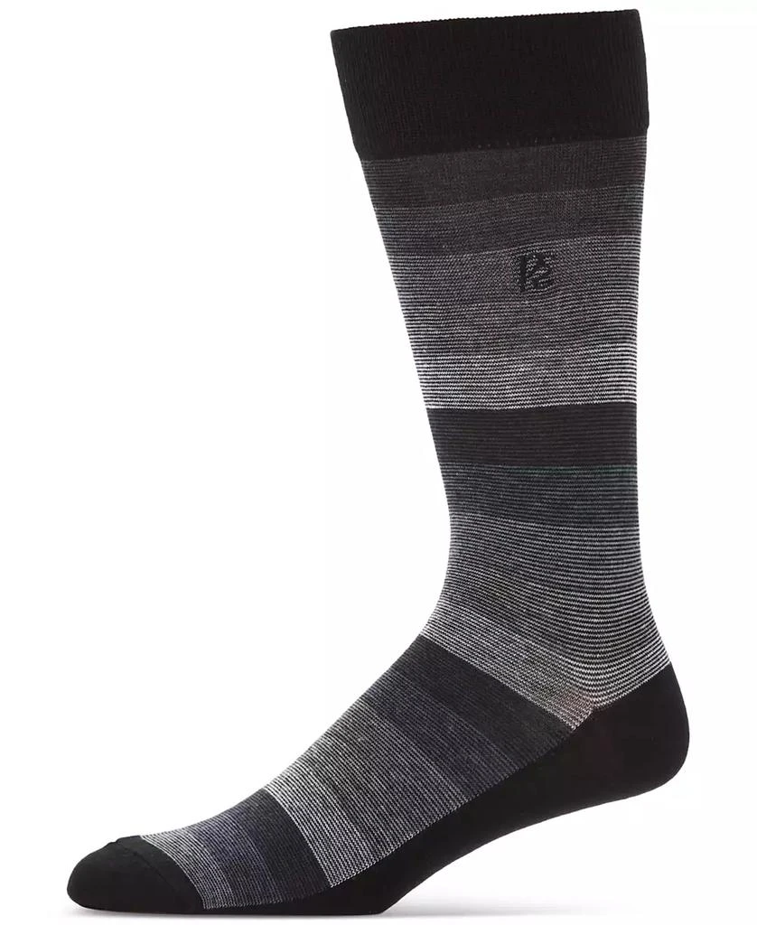 Perry Ellis Men's Ombré Stripe Dress Socks 1