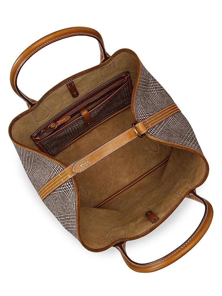 Ralph Lauren Wool Glen Plaid Medium Tote Bag 5