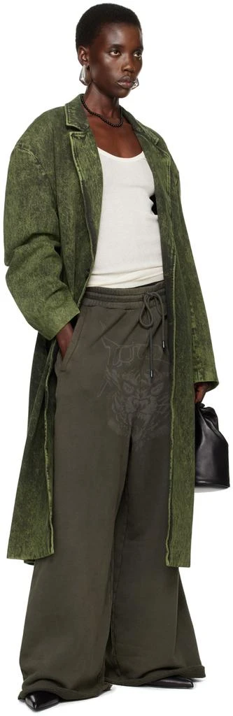 LU'U DAN Green Crombie Denim Coat 5