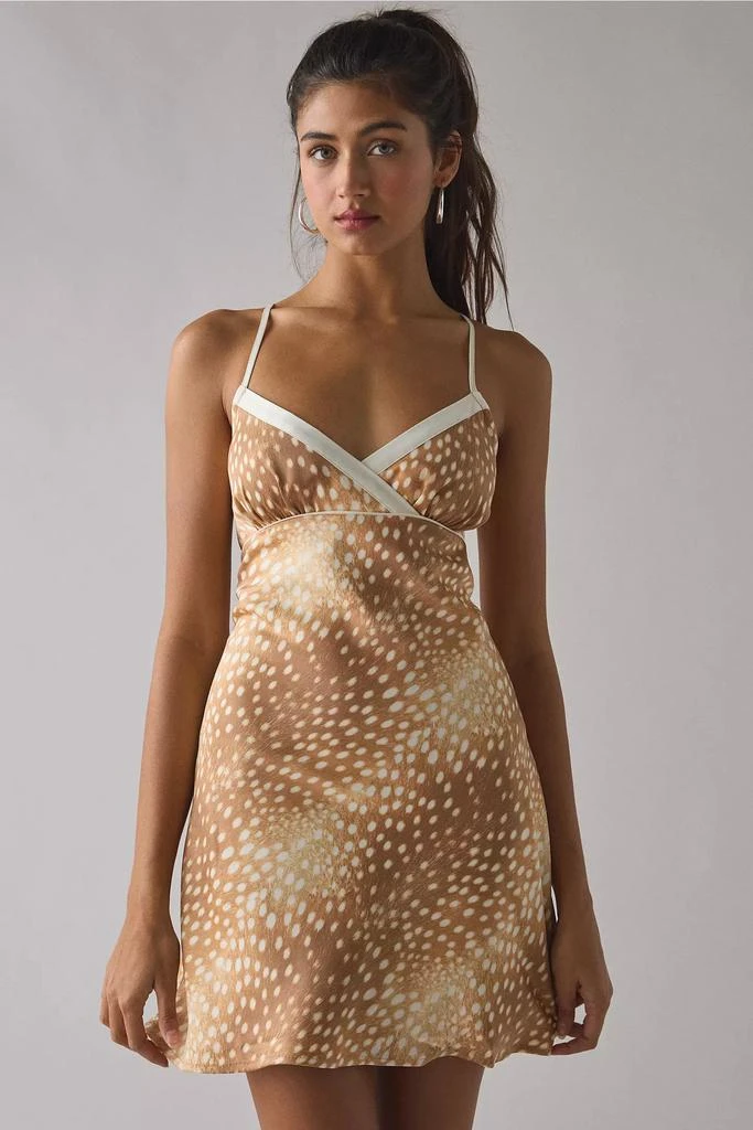 Kimchi Blue Kimchi Blue Slip It On Tie-Back Satin Mini Dress 1