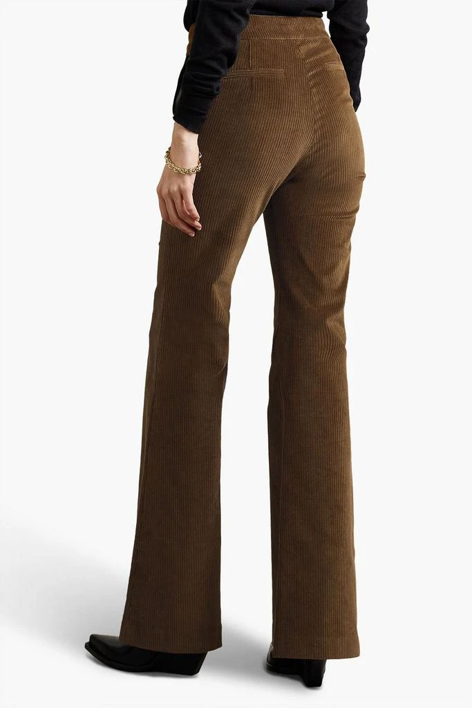 ADAM LIPPES Cotton-blend corduroy flared leg pants 3