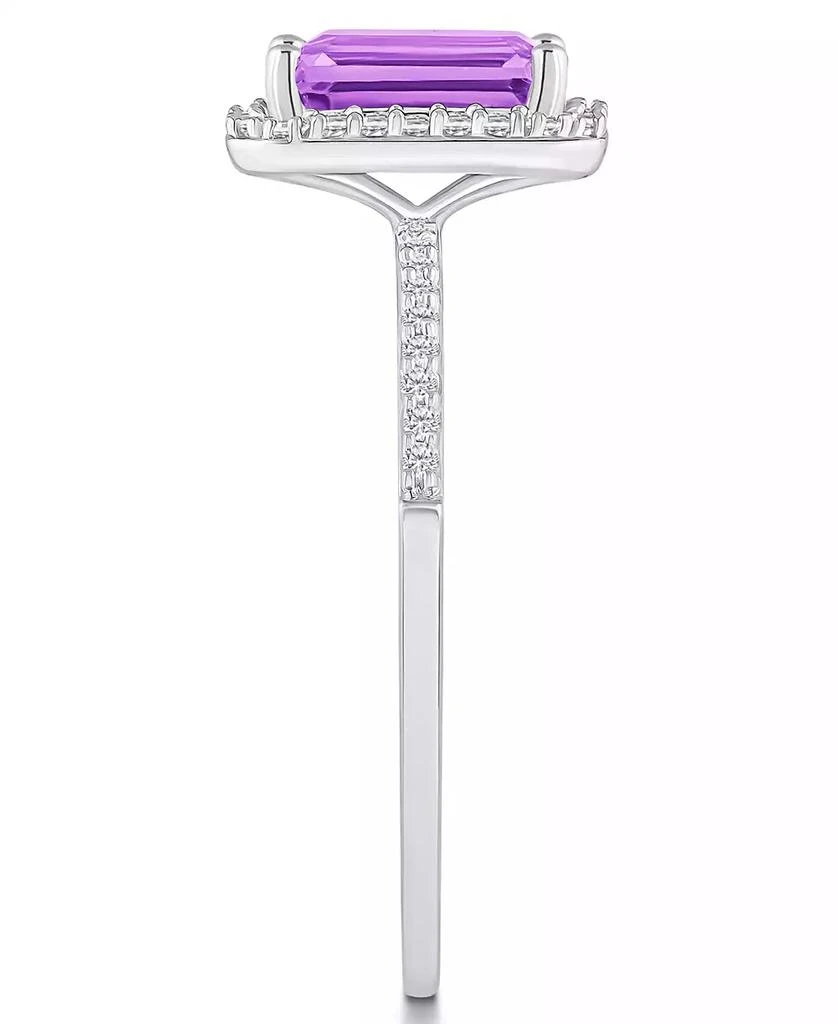 Macy's Amethyst (1-3/5 ct. t.w.) and Lab-Grown Sapphire (1/4 ct. t.w.) Halo Ring in 10K White Gold 4