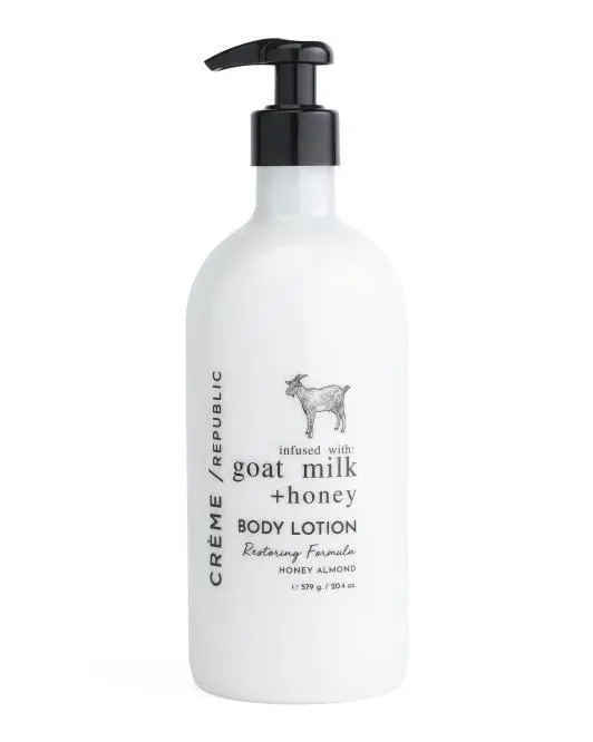 HOME AND BODY CO 20.4oz Honey Almond Scented Creme Republic Body Lotion