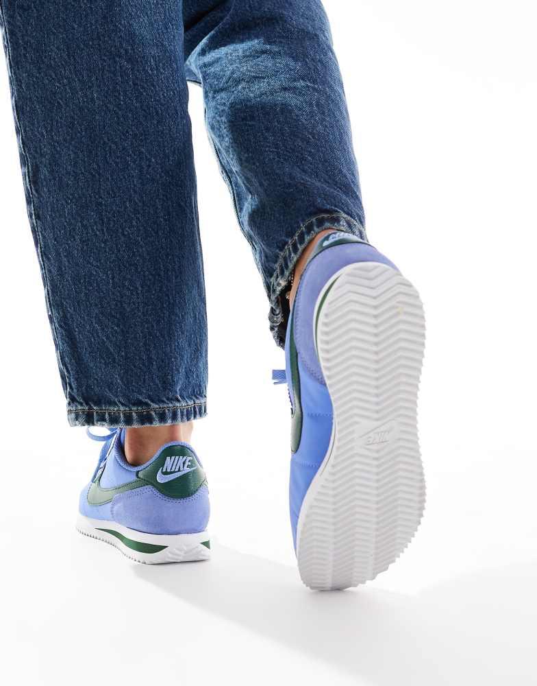 nike cortez trainers blue