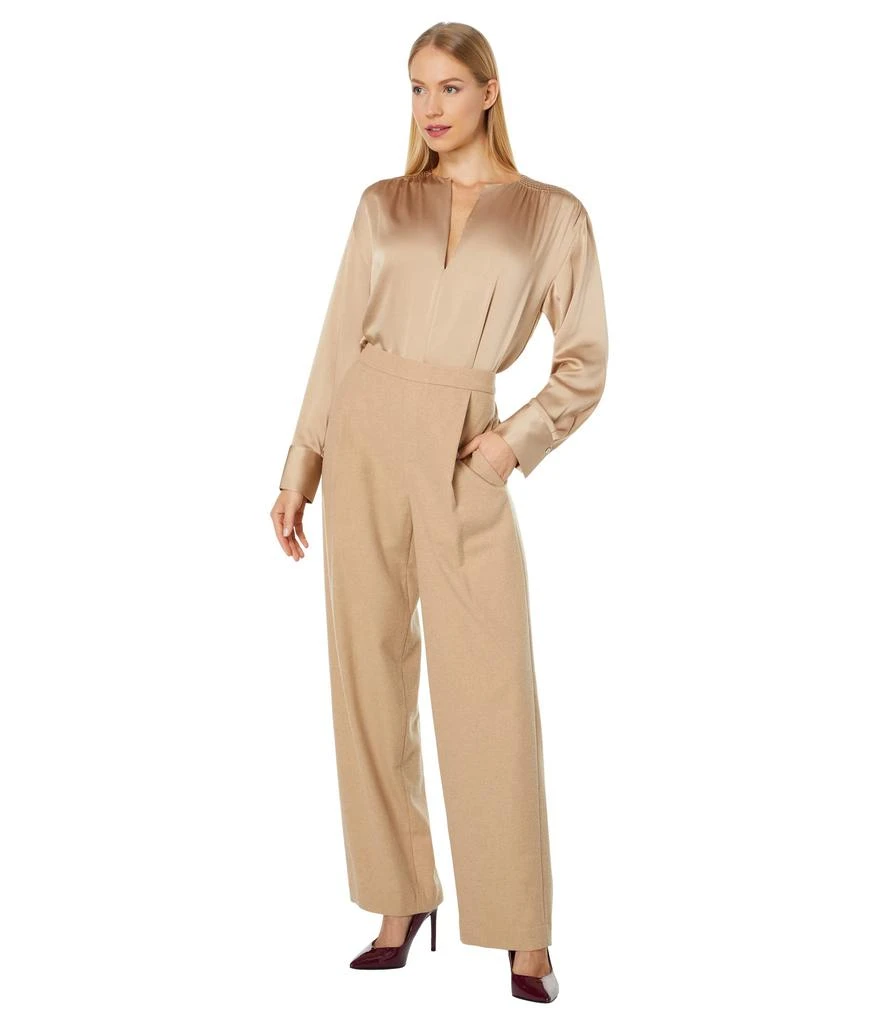 Vince Smocked Long Sleeve Blouse 4